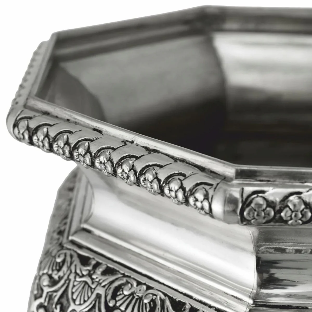 Luxury Baroque Deco Wine Cooler Antique Silver H. 30 cm - Hotel Deco