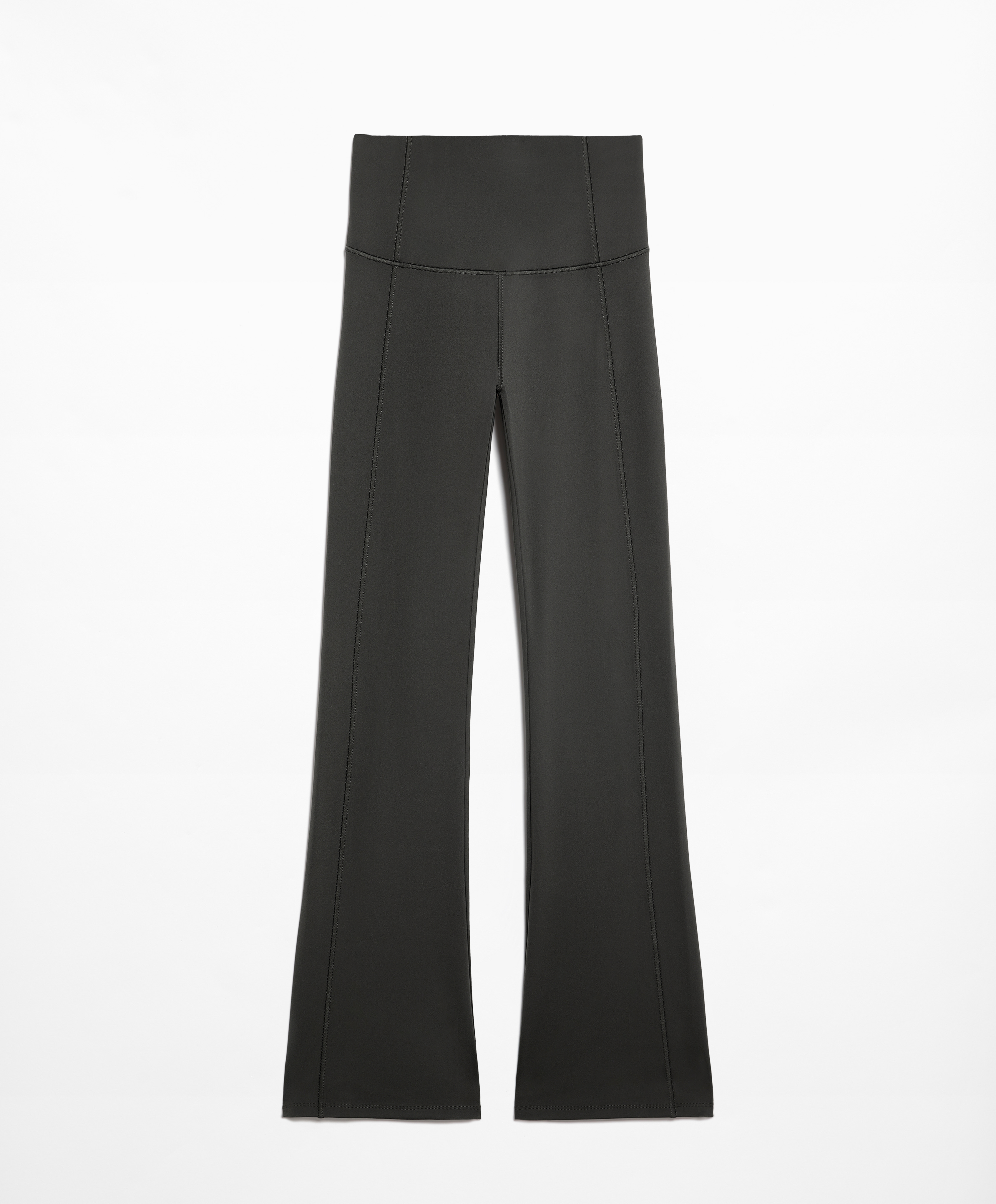 OYSHO Comfortlux super-high-rise flare trousers with overlocking detail