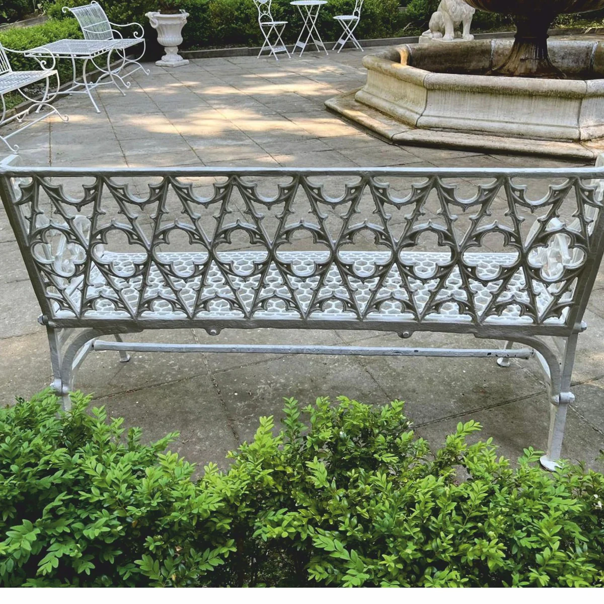 Art Nouveau garden bench white 137 cm - Baroque & Art Nouveau garden furniture