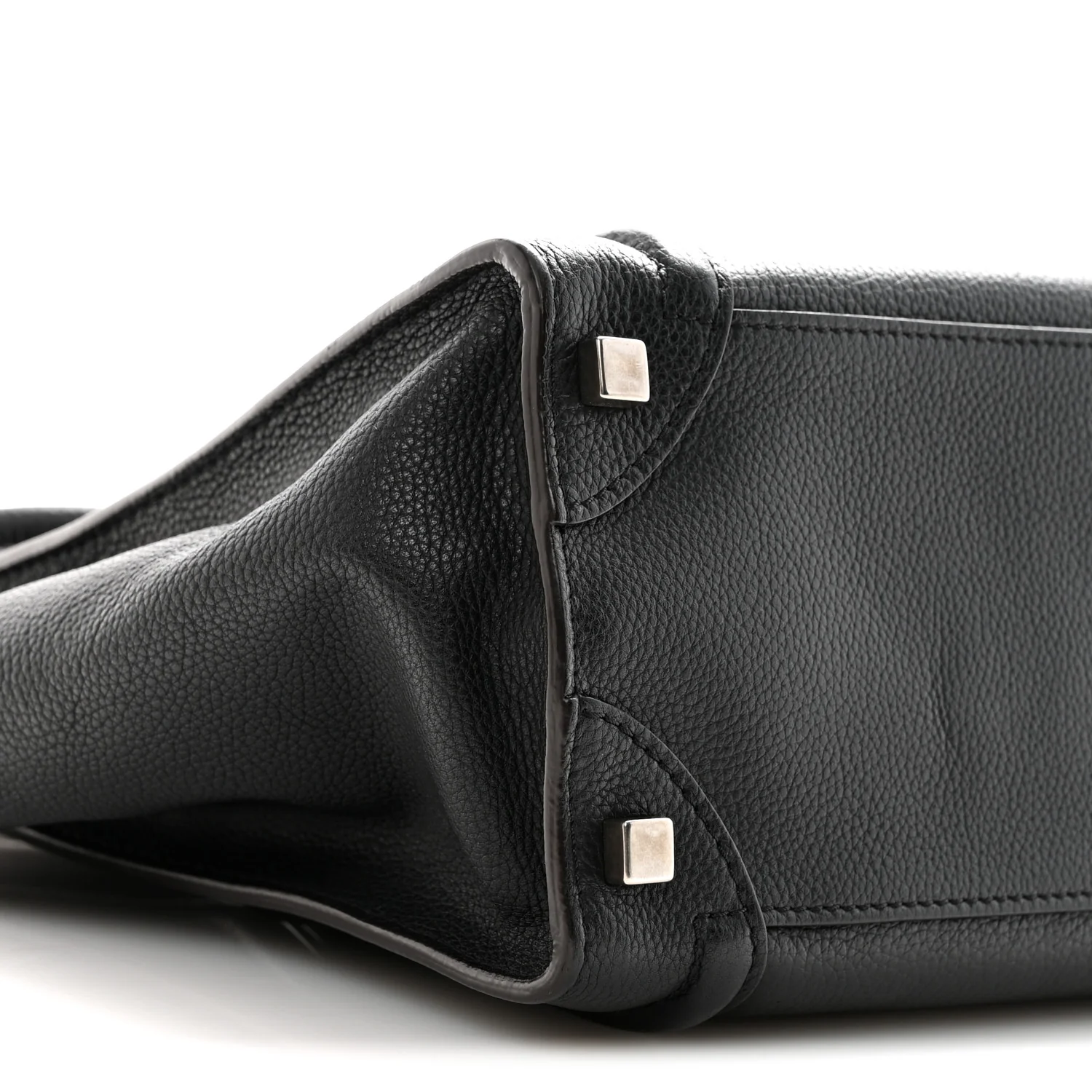 Drummed Calfskin Micro Luggage Black - Top Club