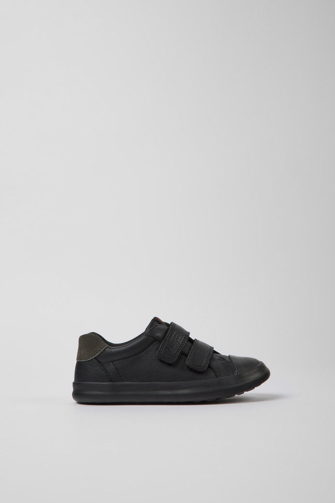 Pursuit Black Leather and Nubuck Sneakers for Boys