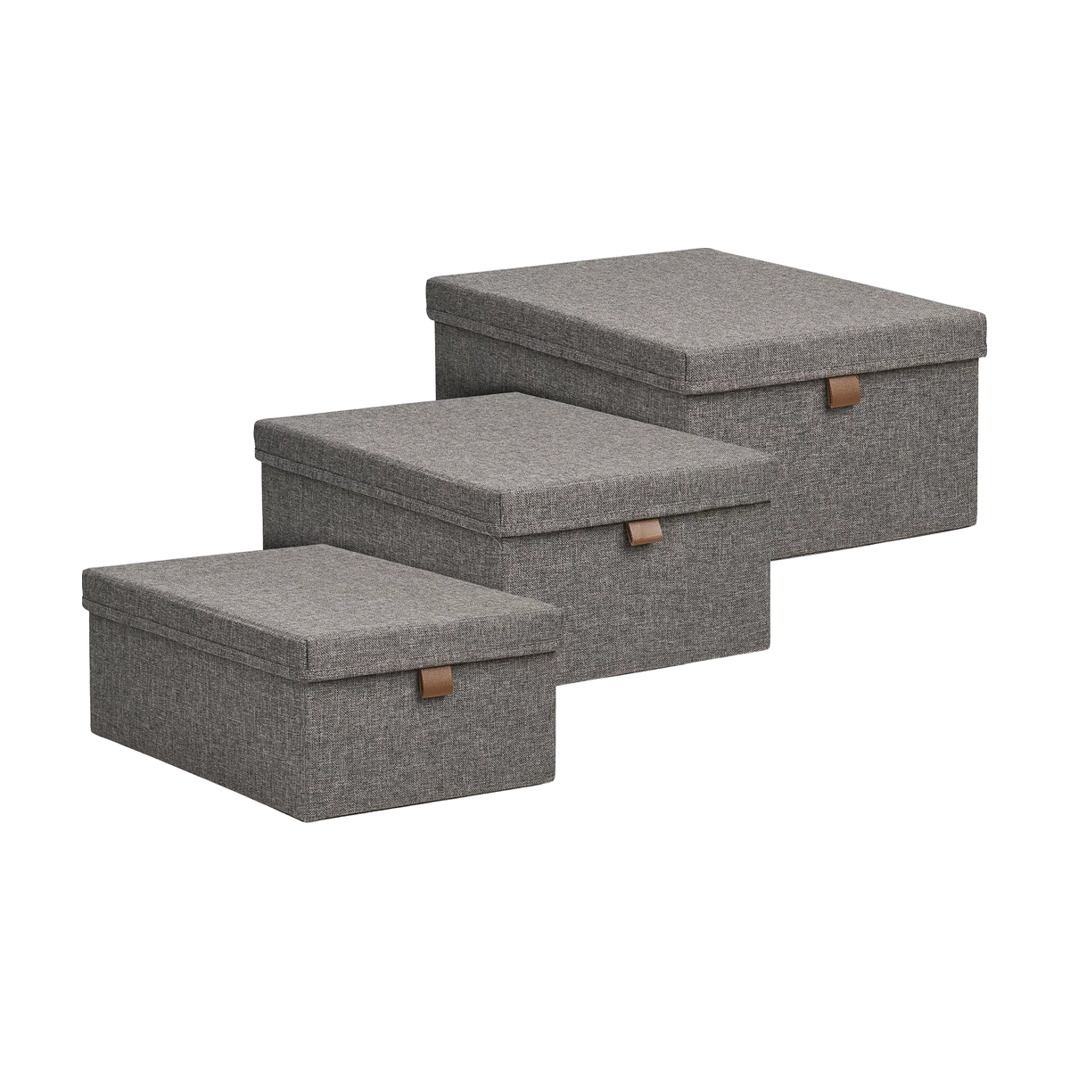 Opbergmand Norton grijs - set van 3