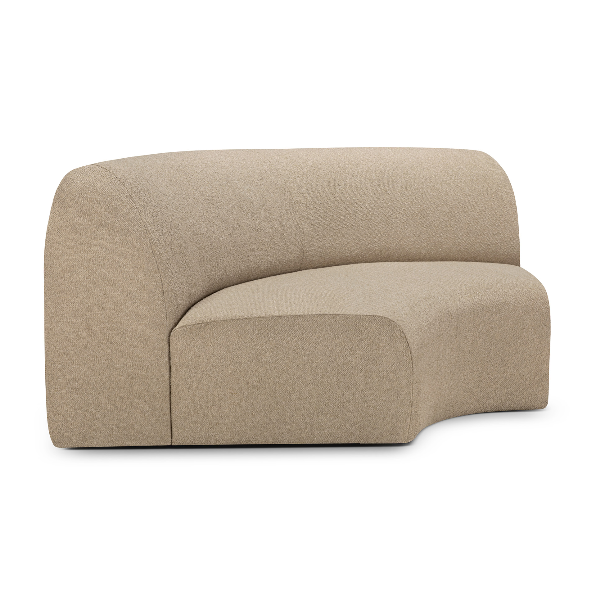Modulaire bank Bulky 90° hoekelement almond