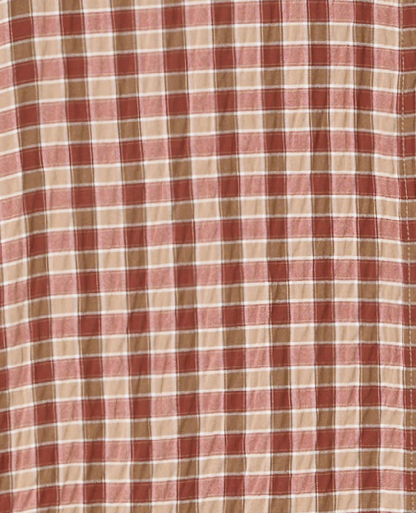 Pimkie Chemise oversize en tissu gaufré motif carreaux