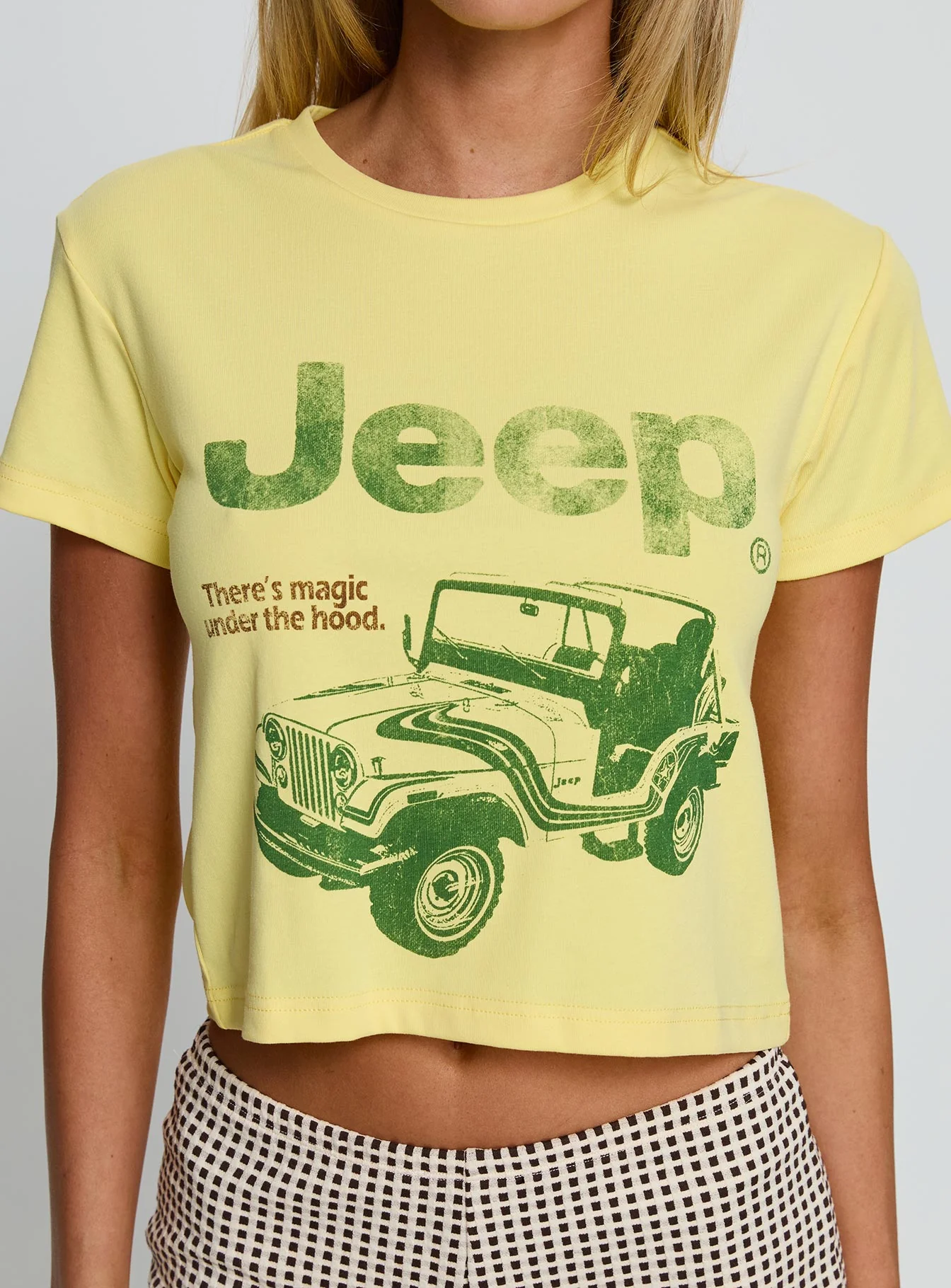 Jeep Girl Graphic Top Yellow