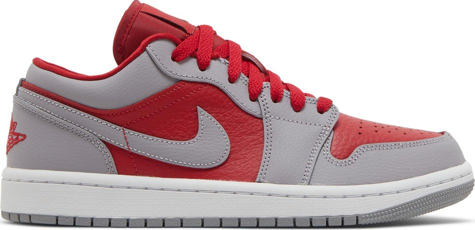 Wmns Air Jordan 1 Low SE  Split   Gym Red Cement Grey  DR0502-600 - Sneaker Replica Workshop