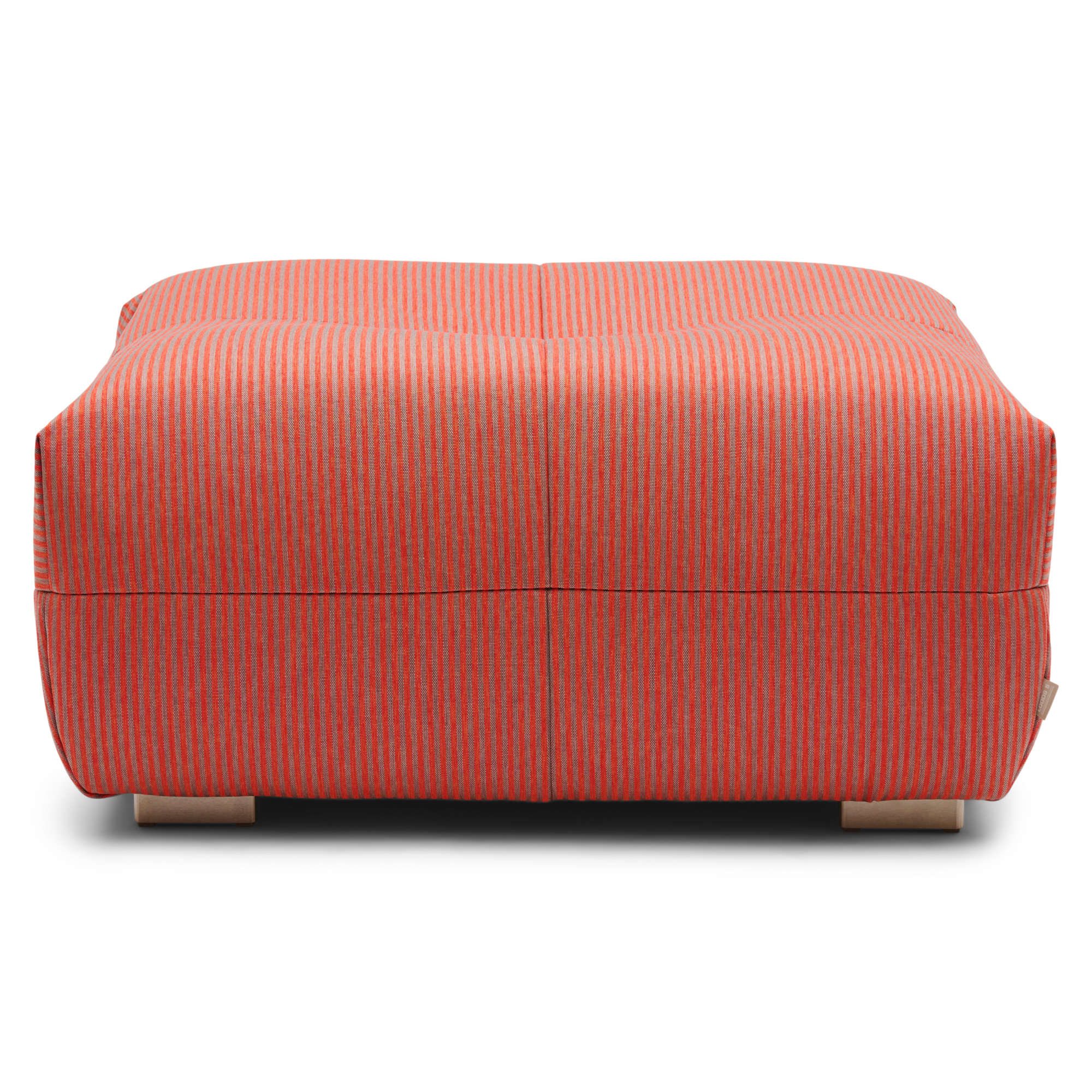 Buitenhocker Flynn pinstripe rood large