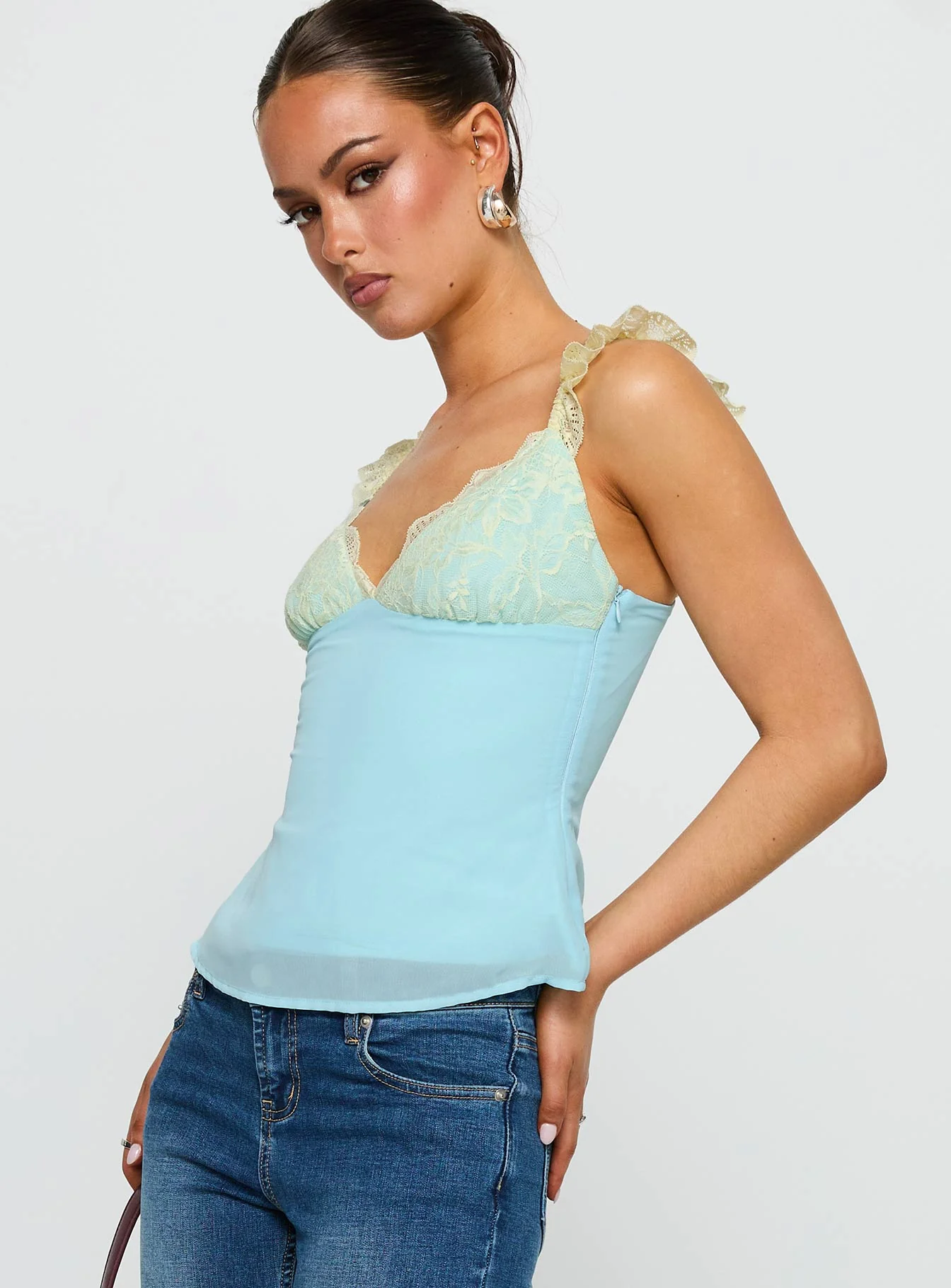 Delvonte Top Blue / Yellow