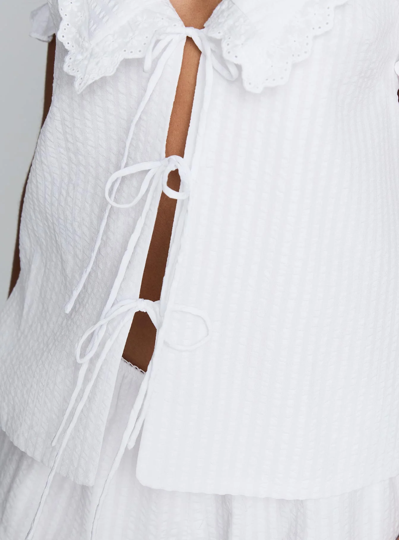 Eternal Sun Collared Set White