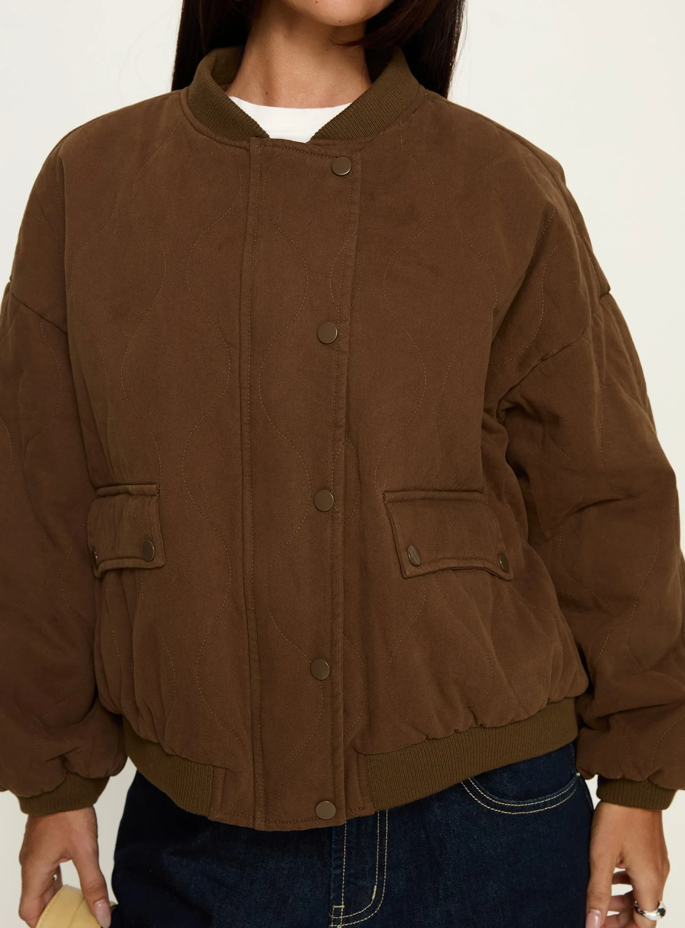 Stick Season Quilted Jacket Brown