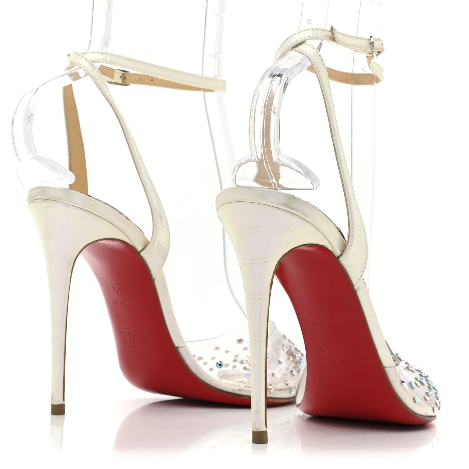 PVC Calf Alicoco Spikaqueen 100 Pumps 36.5 White - Top Club