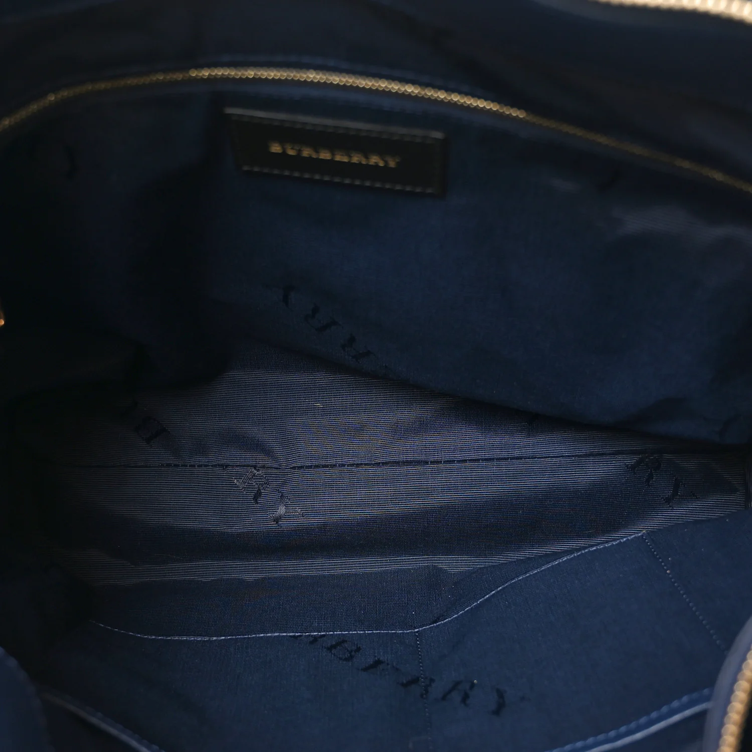 Heritage Grain Check Embossed Medium Dewsbury Tote Blue Carbon - Top Club
