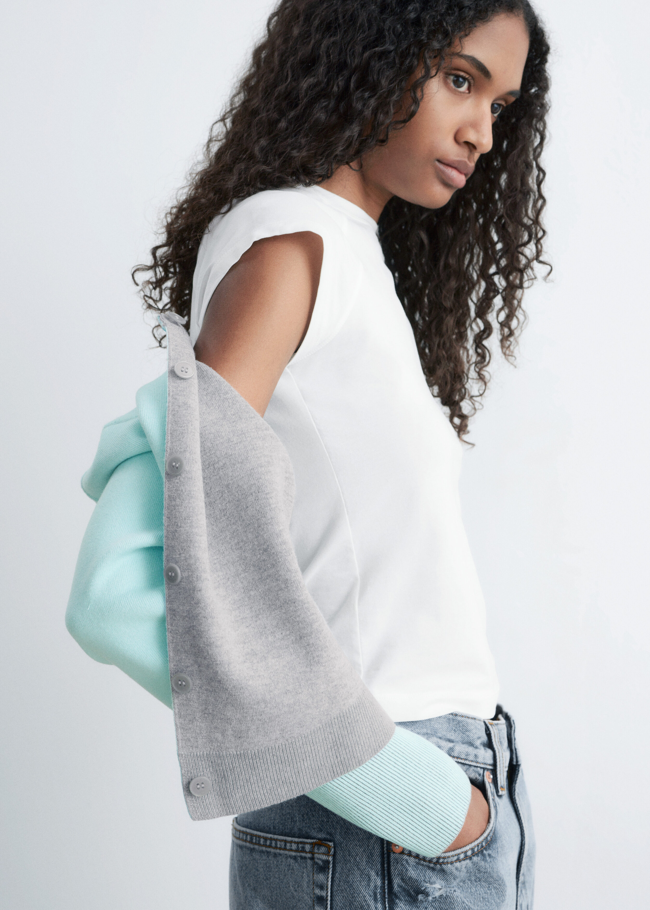 & Other Stories CROPPED REVERSIBLE CARDIGAN
