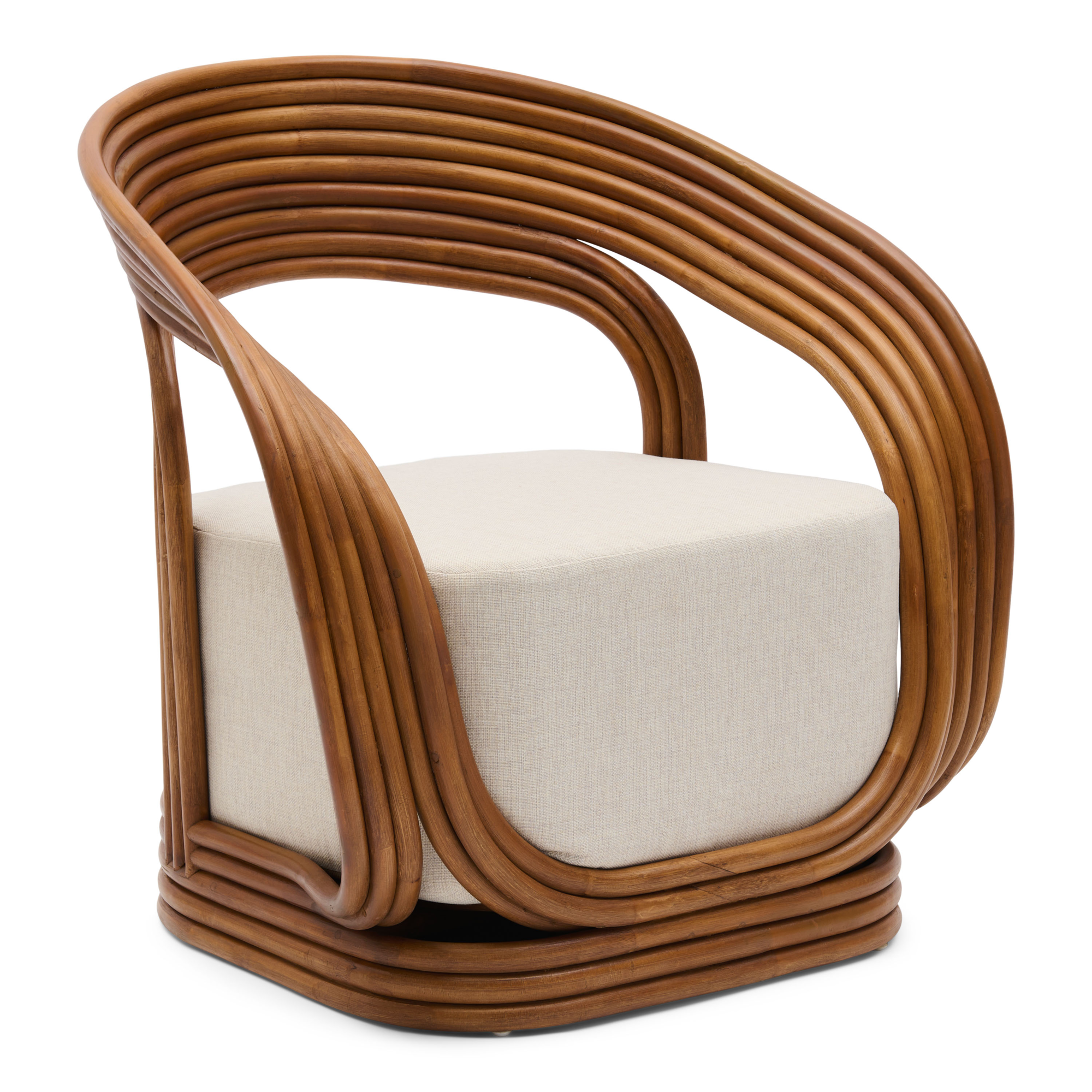 Fauteuil Jonas natural rattan vintage
