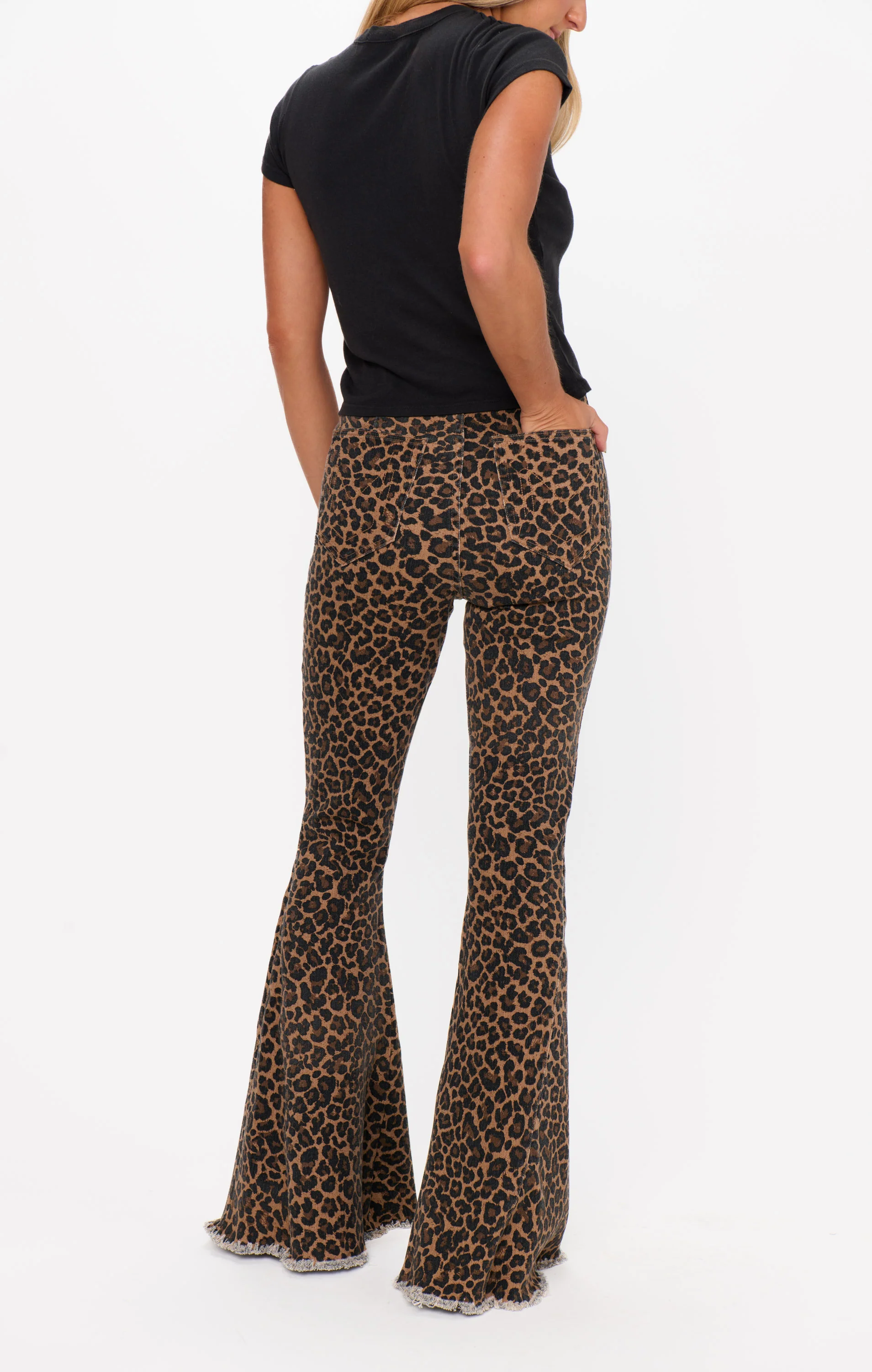 Berkeley Bells ~ Leopard Latte Denim