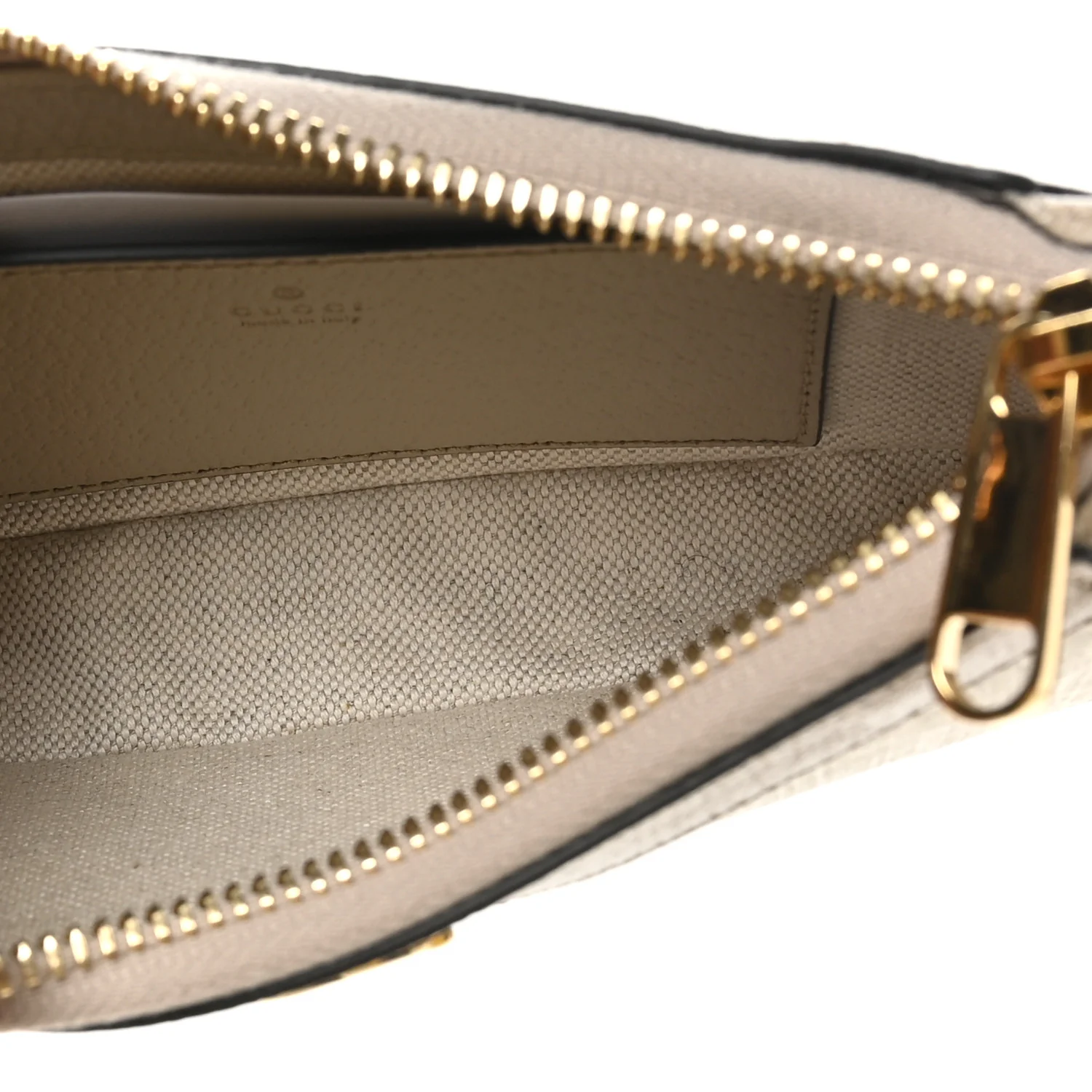 GG Supreme Monogram Textured Dollar Calfskin Web Mini Ophidia GG Handbag Beige Mystic White Oatmeal - Top Club