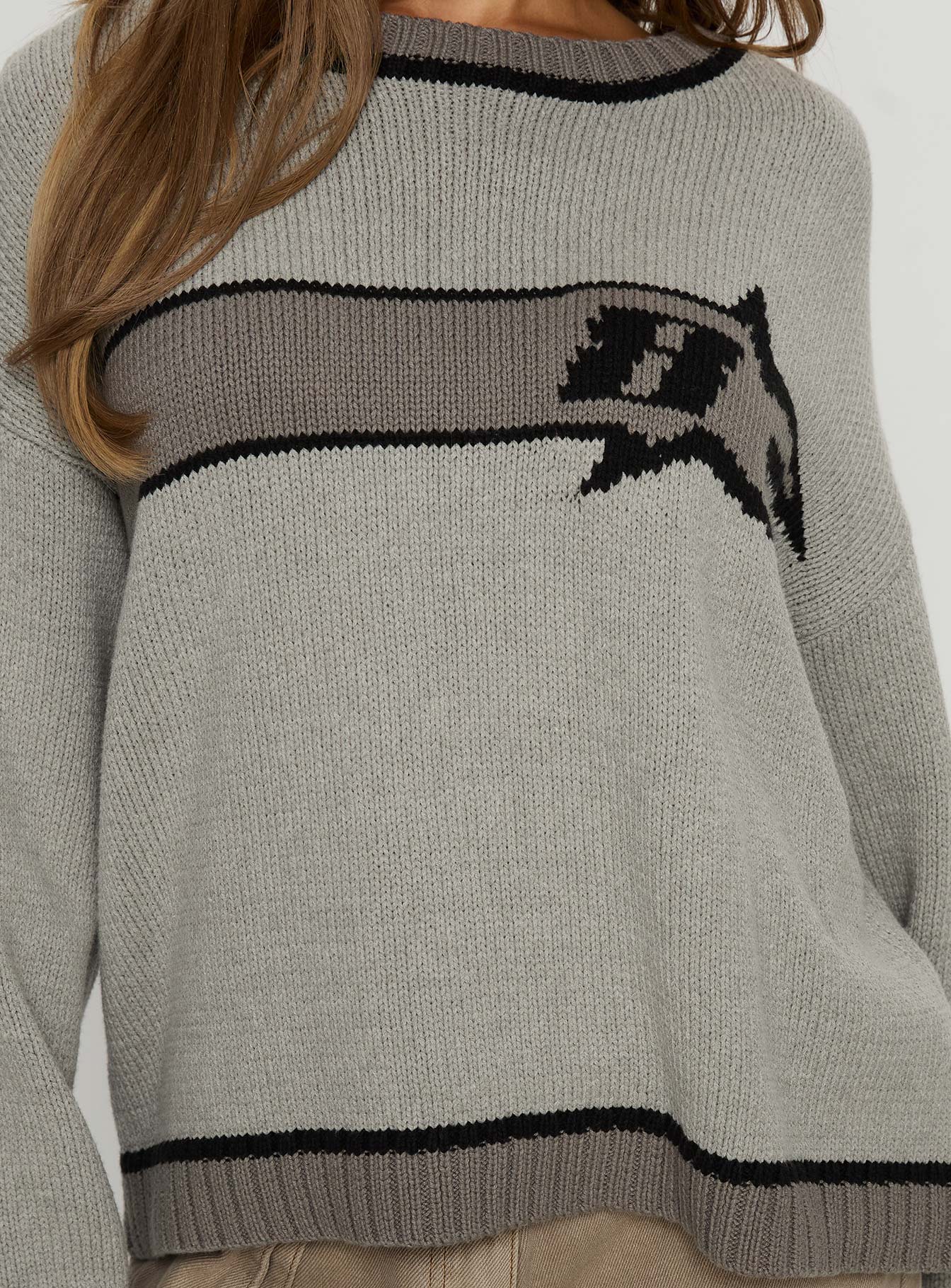 Star Track Graphic Jumper Grey
