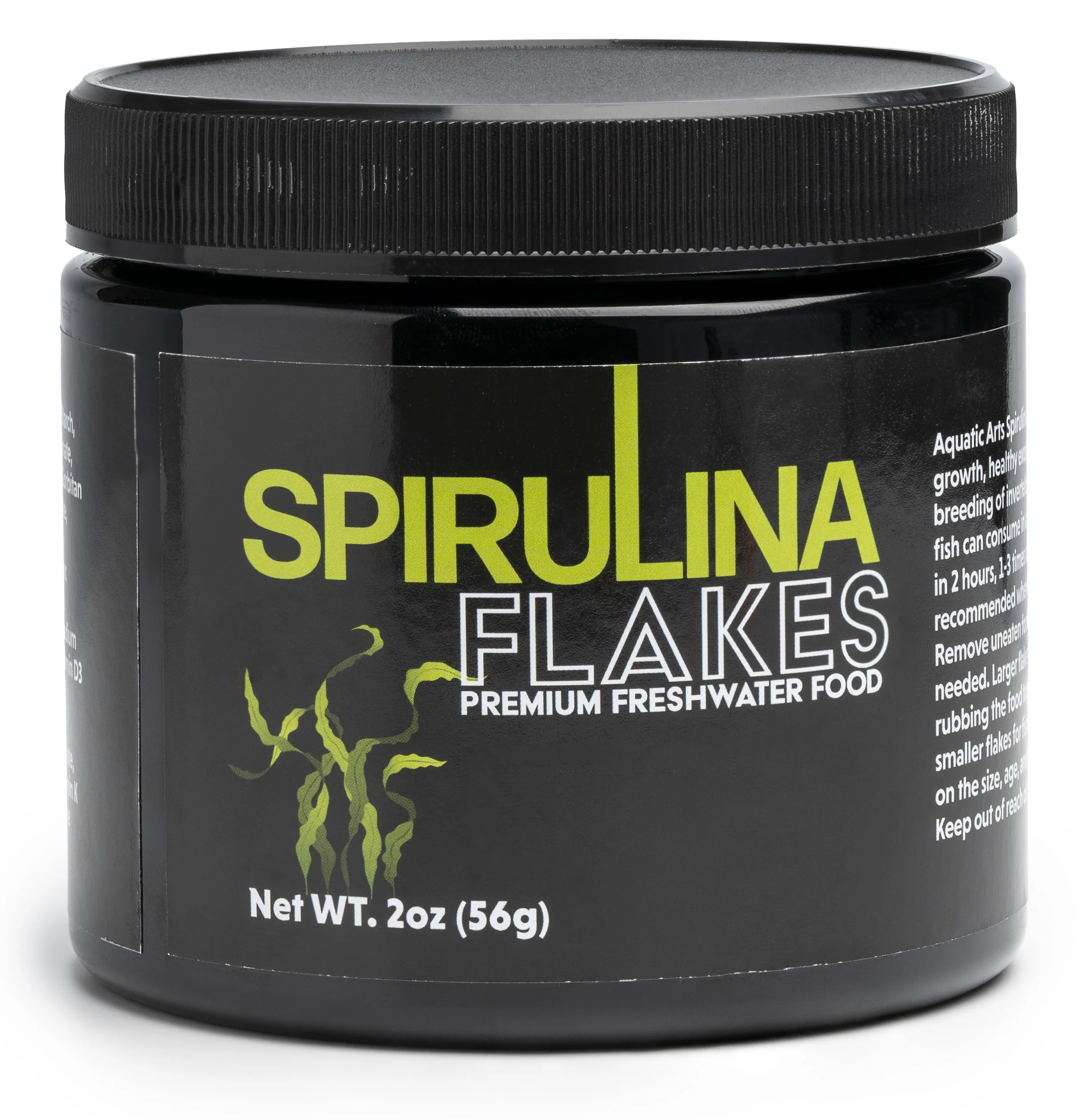 Aquatic Arts Spirulina Flakes Premium Freshwater Food (1 -2oz.)