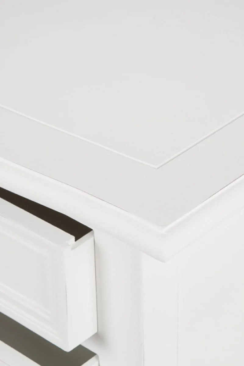 Country house style shabby chic side table with 2 drawers antique white 55 x 40 x H. 73 cm - country house style furniture