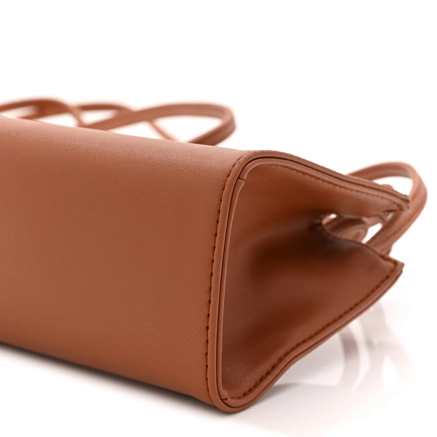 Vegan Leather Small Shopping Bag Tan - Top Club