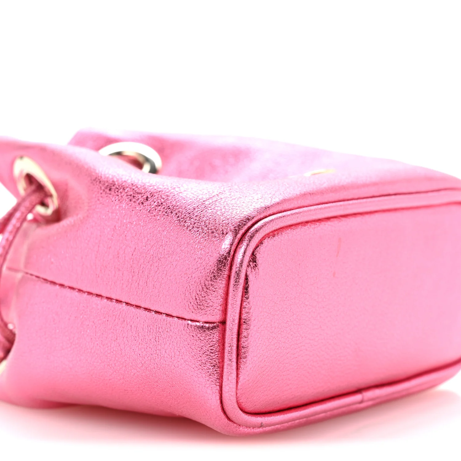 Metallic Nappa Mini Marcheline Shoulder Bag Peony - Top Club