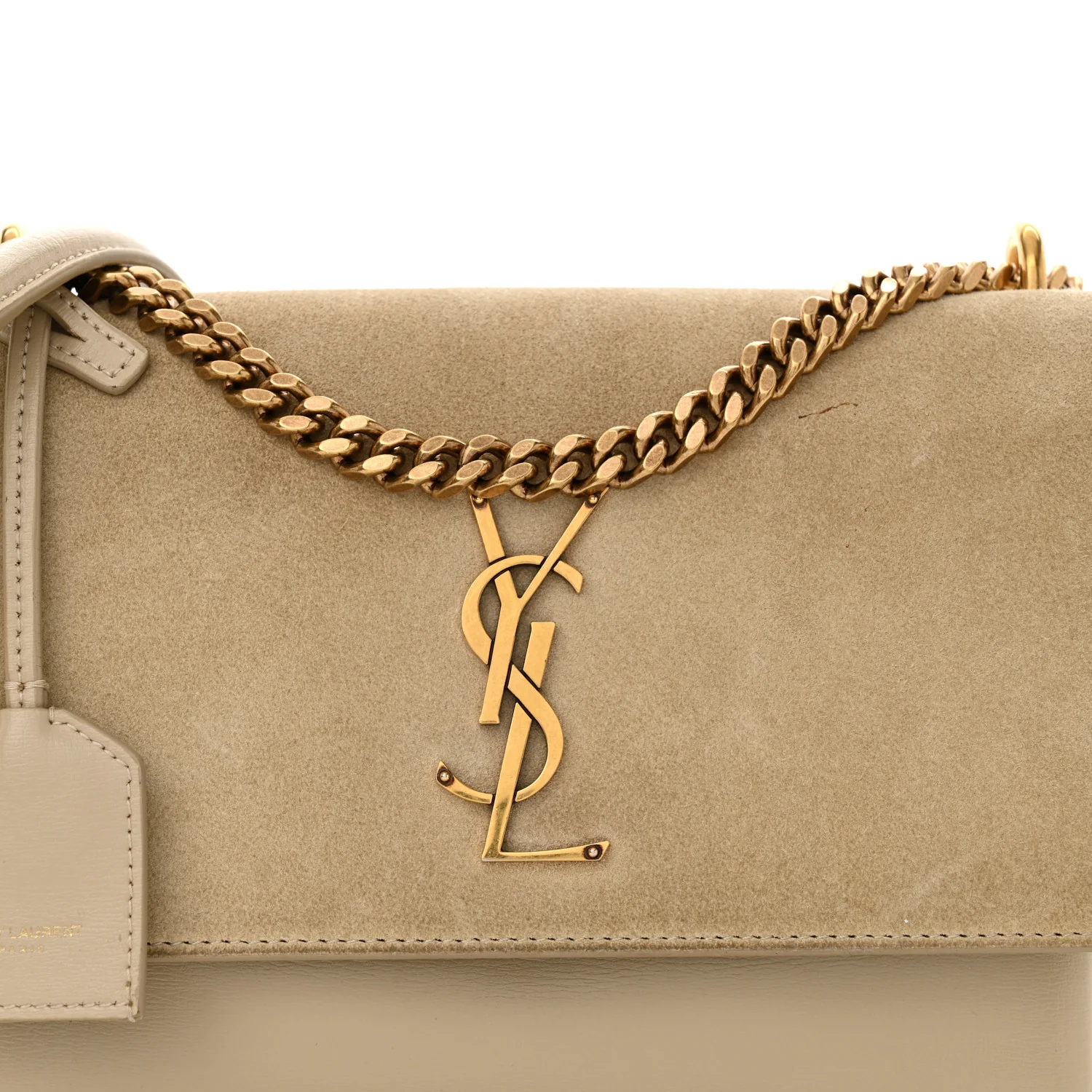 Suede Calfskin Medium Monogram Sunset Dark Beige - Top Club