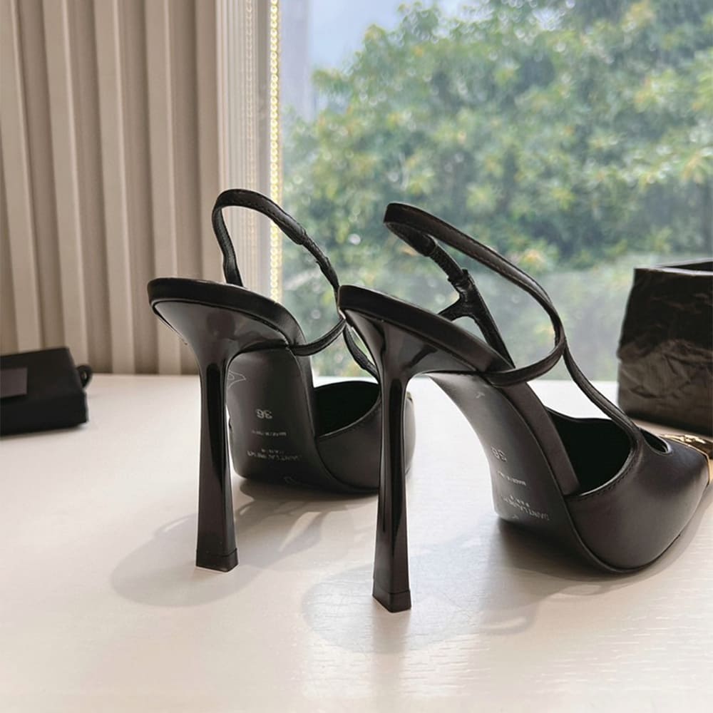 YSL Jeanne Slingback Pumps in Smooth Leather - Top Club
