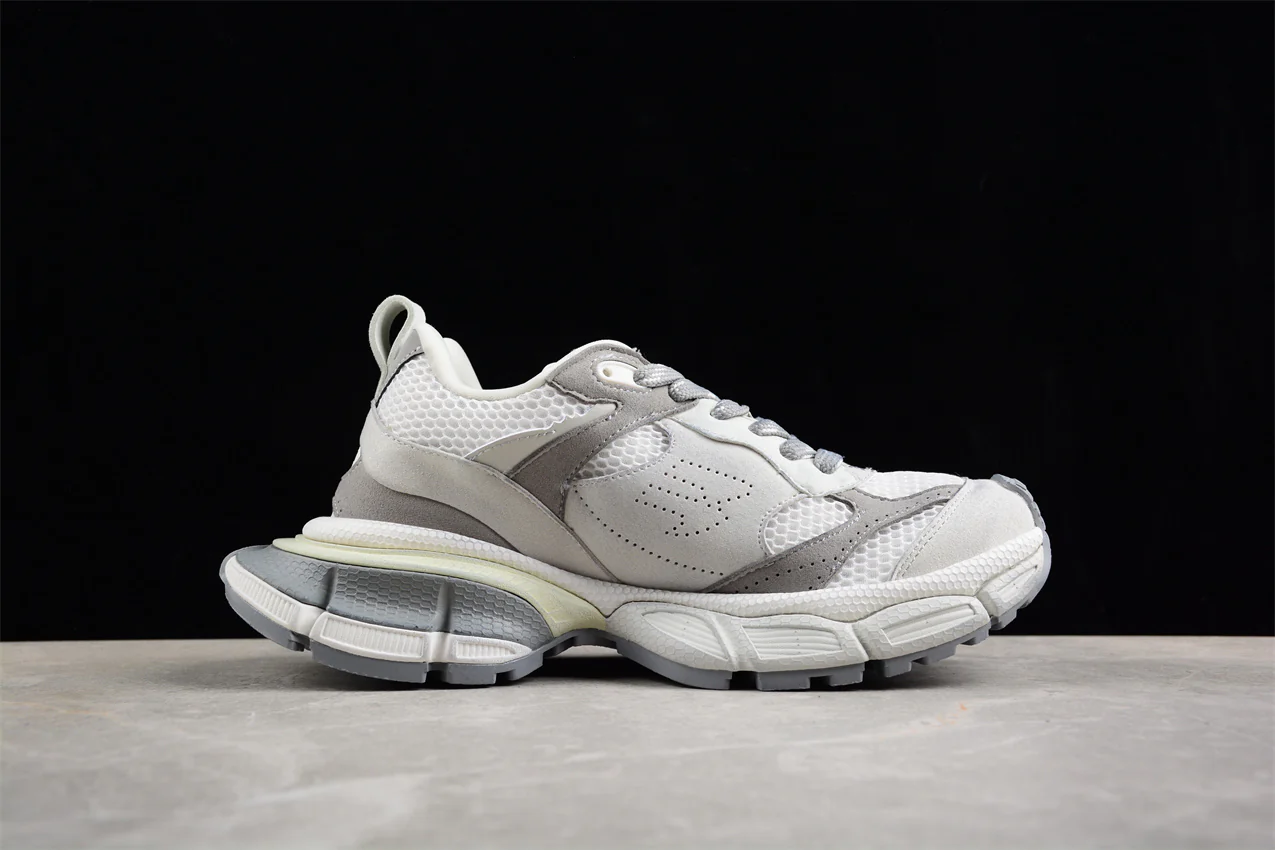 Balenciaga 3XL Distressed Sneakers in White/Grey - Sneaker Replica Workshop