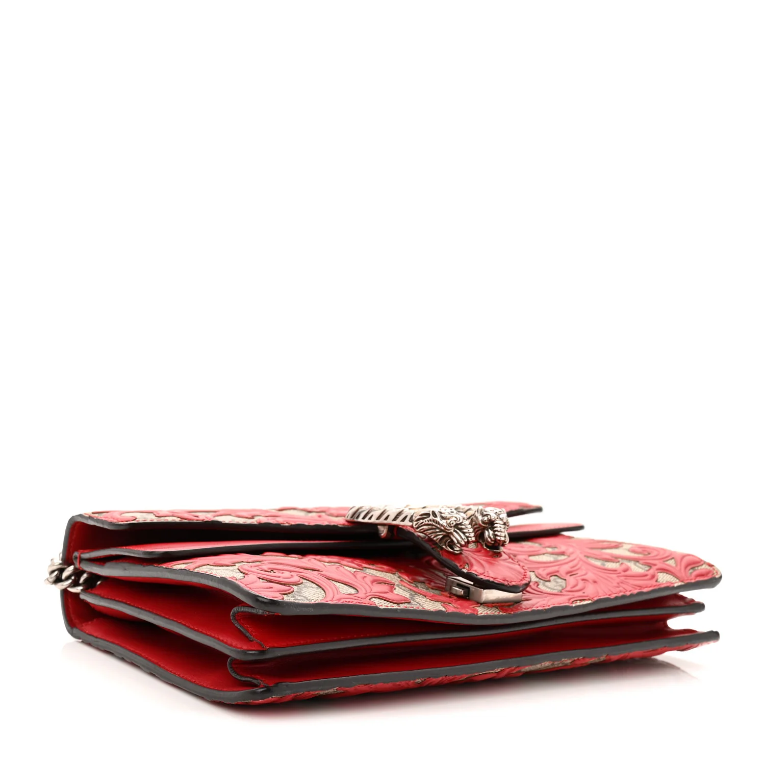 GG Supreme Monogram Arabesque Dionysus Shoulder Bag Hibiscus Red - Top Club