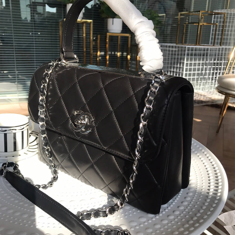 CHANEL FLAP BAG WITH TOP HANDLE(HIGH-END GRADE) - Top Club