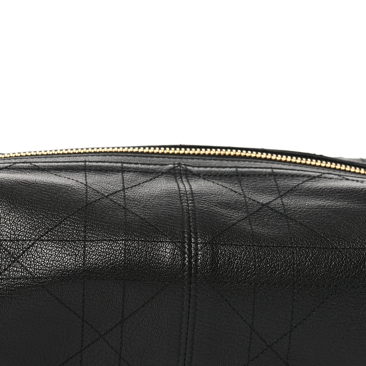 Shiny Grained Calfskin Macrocannage Medium D-Journey Bag Black - Top Club