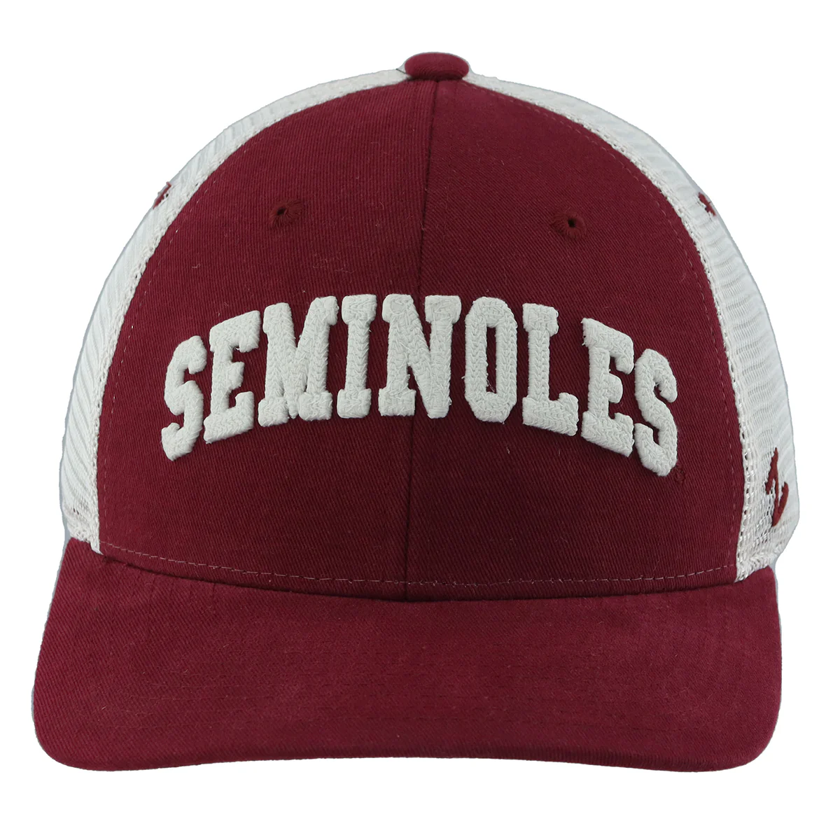 Zephyr Seminoles Brushed Cotton Adjustable Trucker Cap - Garnet/Ivory - MoB Apparel
