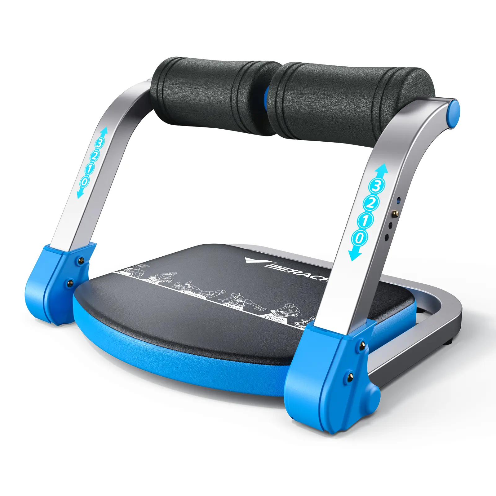 Merach Sit-Up Exercise Equipment, Ab Crunch Machine Roll-up Machine, Abdominal Workout Machine for Home Gym, Core Ab Exercise System Trainer Summervibes