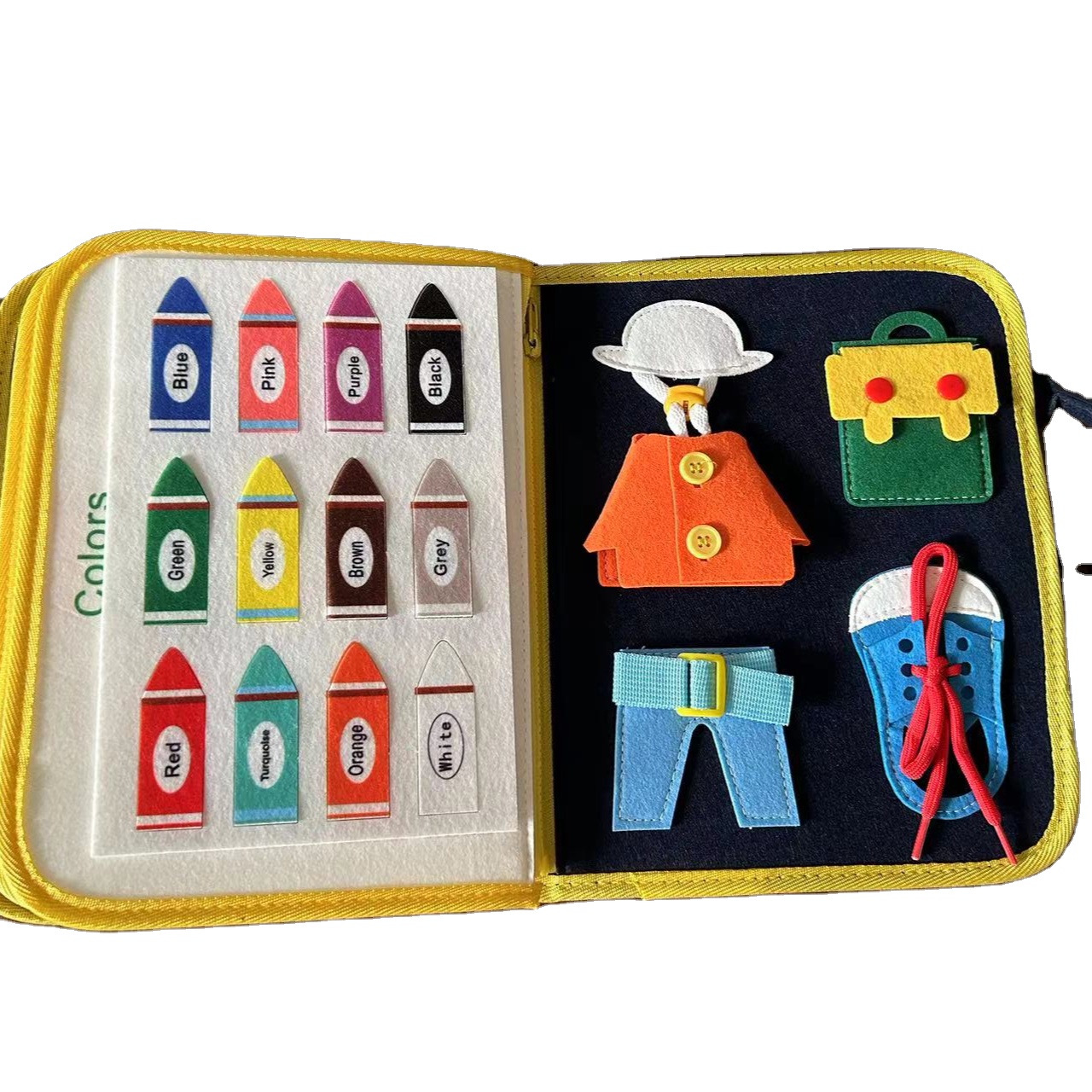 Timmy Travel Car Airplane Sensory Board Toddlers Educational Montessori Toys Fine Motor Skills Busy Board Made Fabric Felt