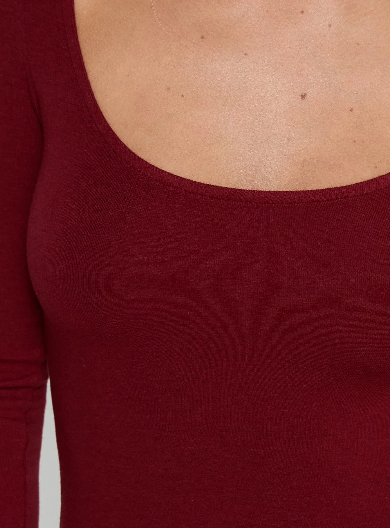 Larelle Reversible Knit Long Sleeve Mini Dress Red