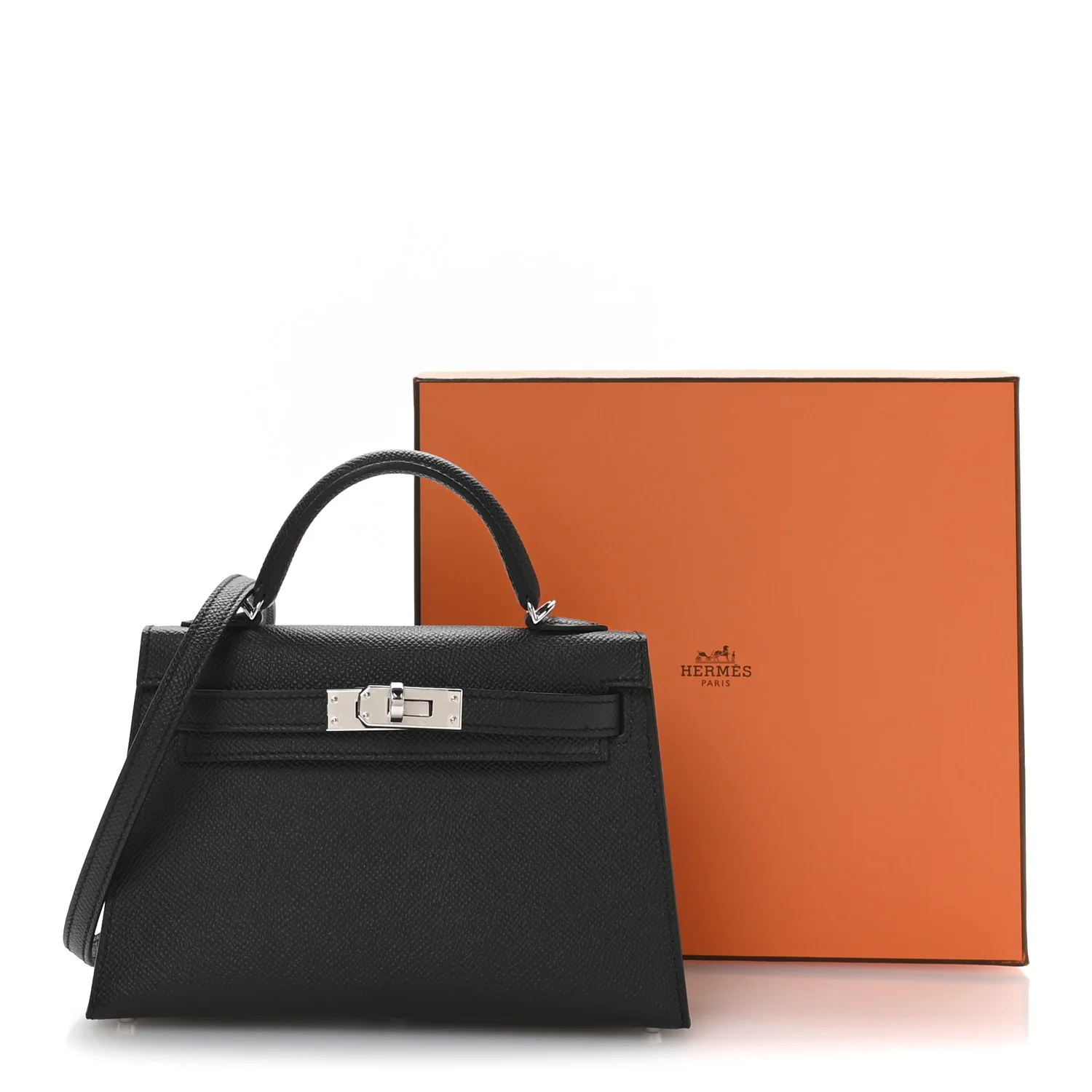Epsom Mini Kelly Sellier 20 Black - Top Club