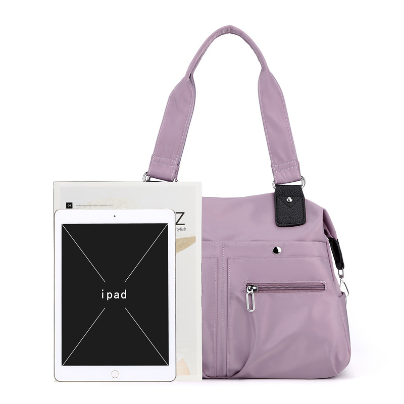 Trendy versatile shopping bag, fashionable travel handbag, lightweight water-resistant nylon bag, new women's shoulder bag