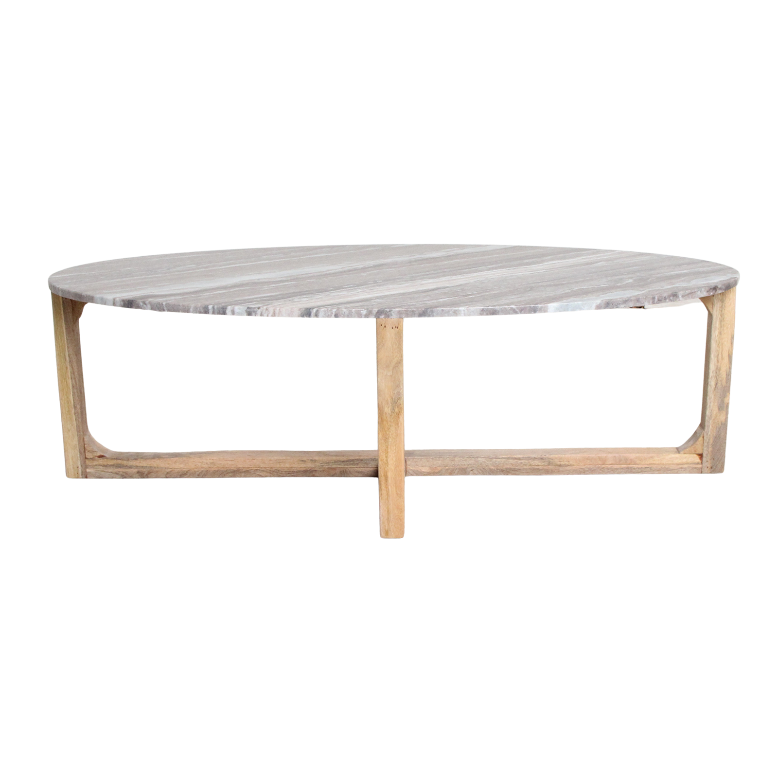 Salontafel Marmer Ovaal Bruin