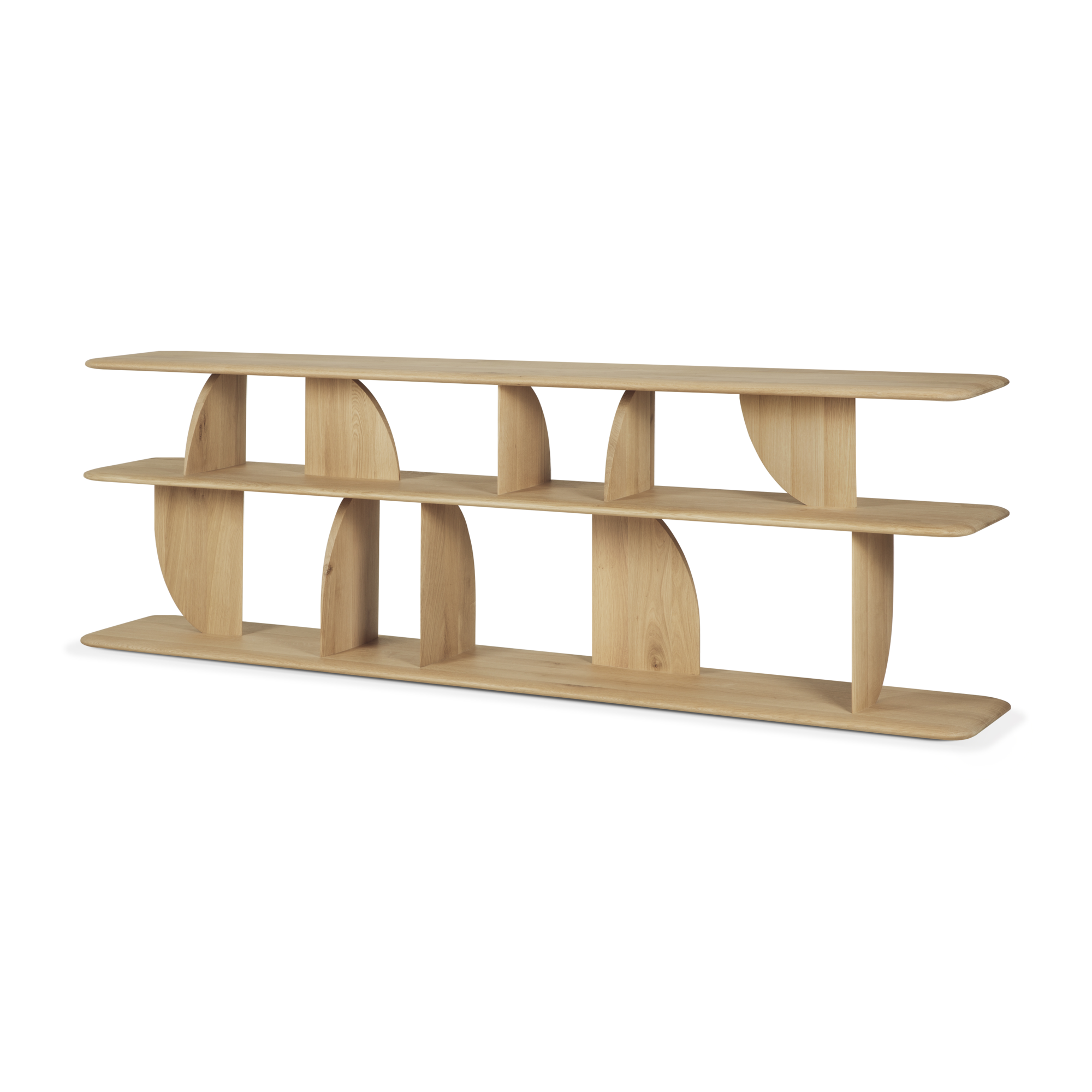 Geometric zitbank console - 210x35xh67 - eiken