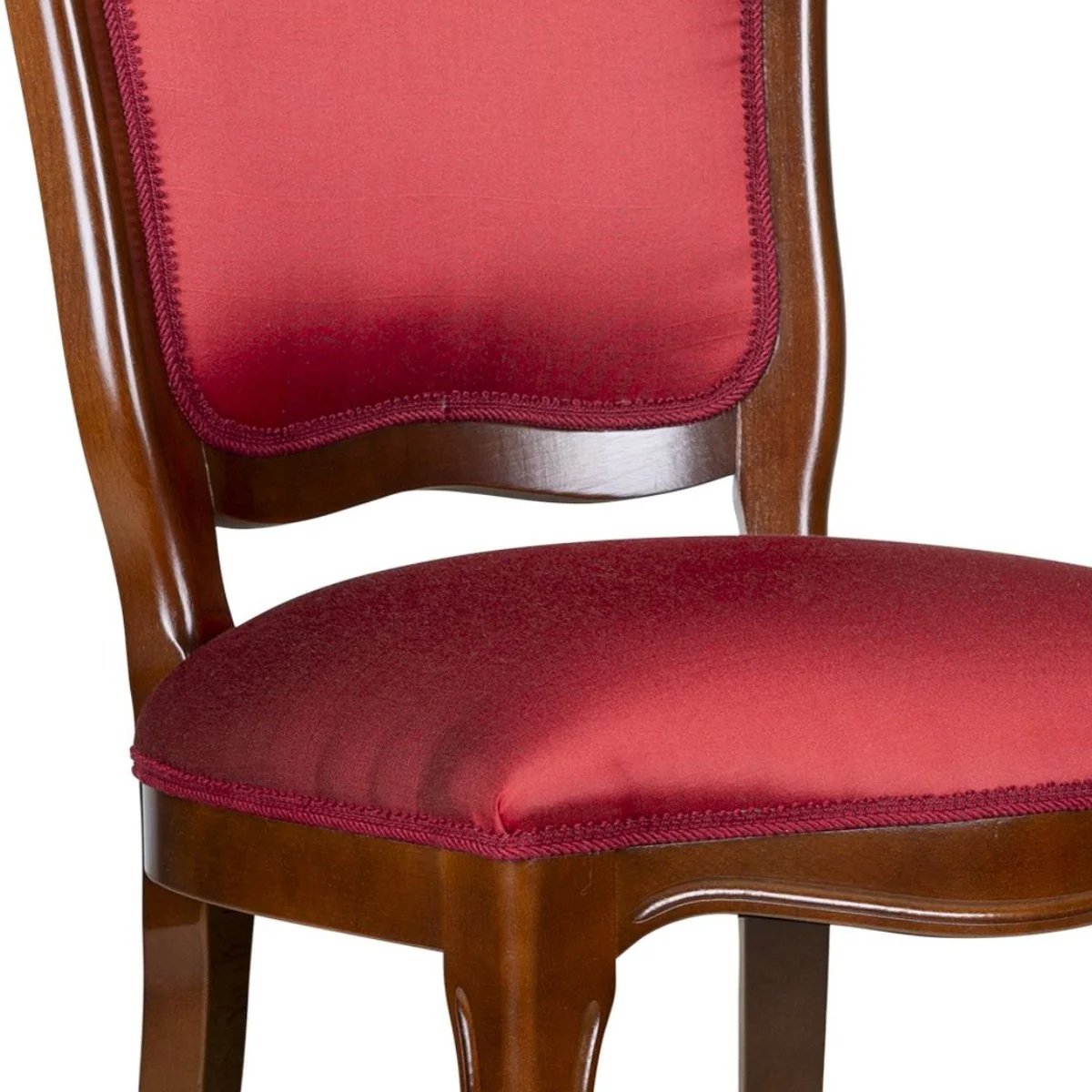 Luxury Art Nouveau dining chair set of 6 burgundy red / brown 49 x 57 x H. 99 cm - Elegant kitchen chairs - Art Nouveau dining room furniture - Art Nouveau dining room furnishings