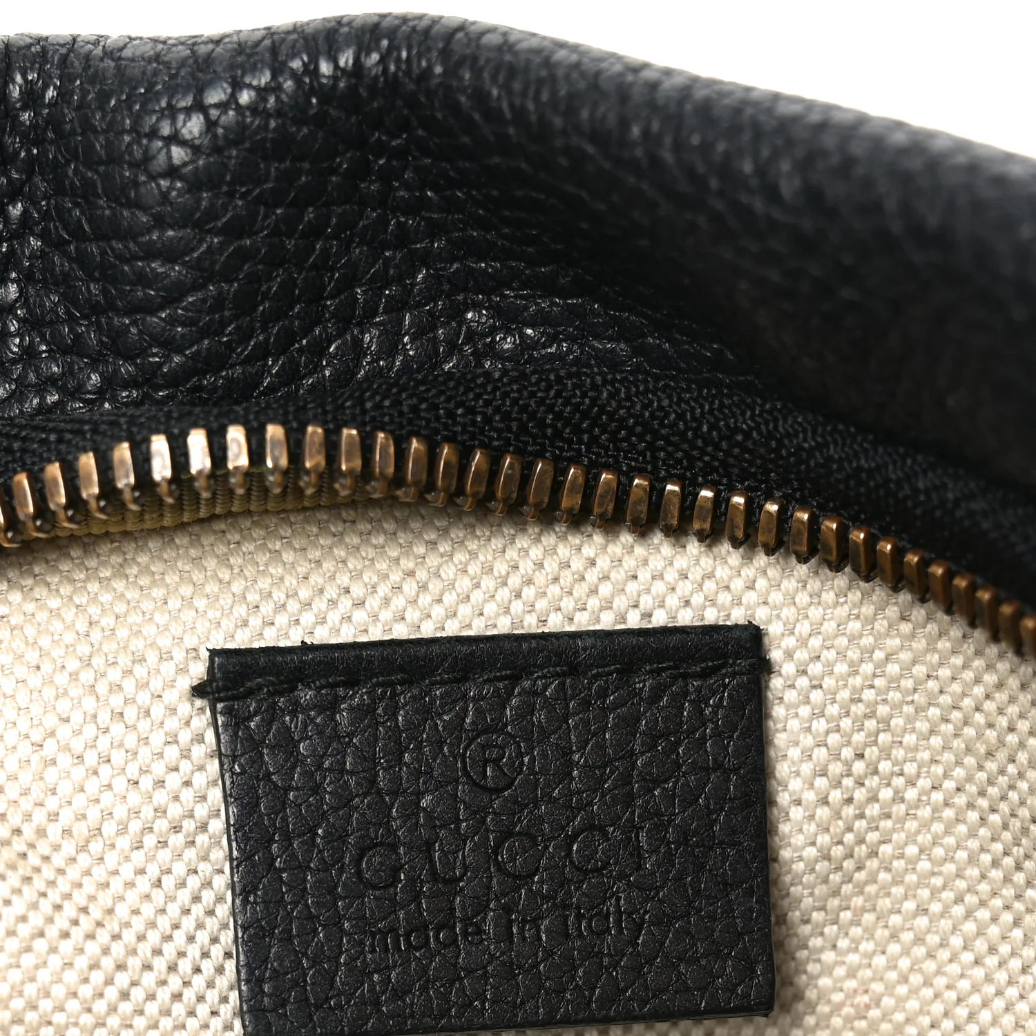 Grained Calfskin Small Logo Belt Bag Black - Top Club