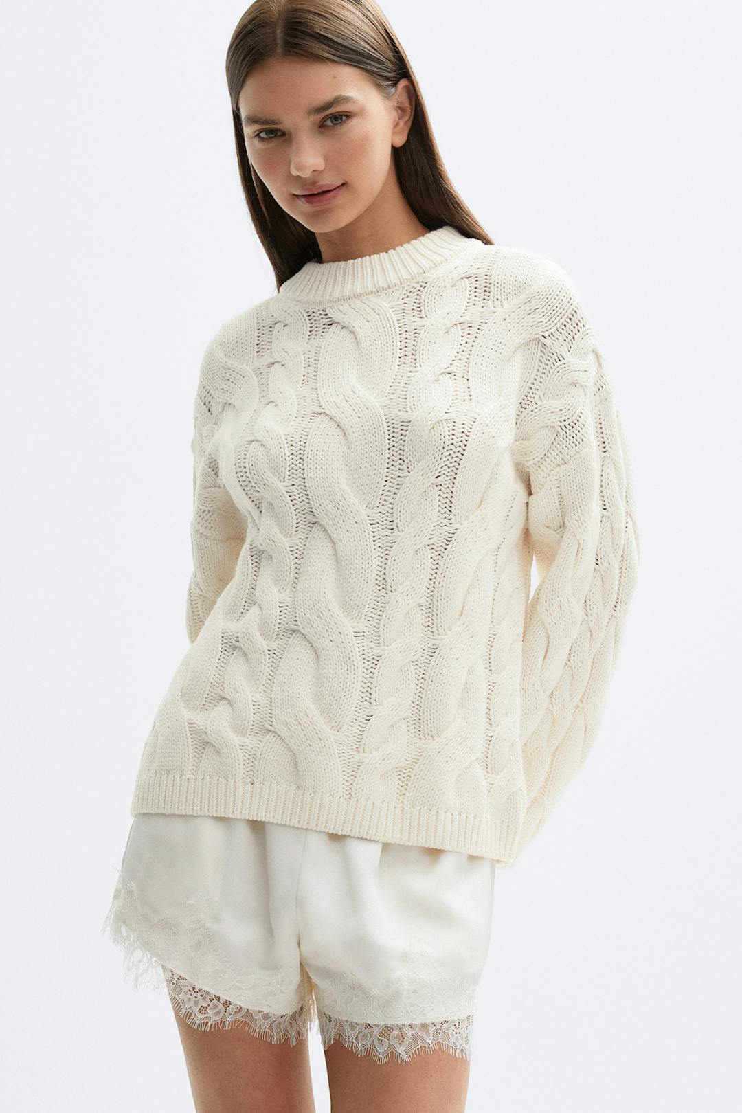 Gina Tricot chunky knitted cable sweater