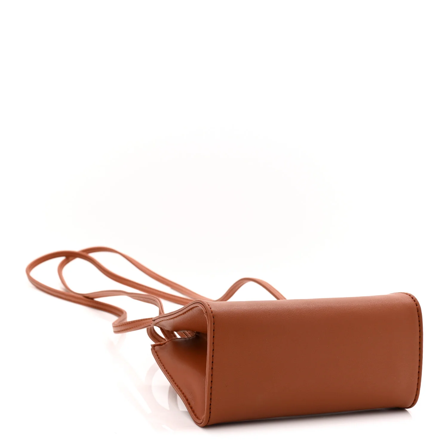 Vegan Leather Small Shopping Bag Tan - Top Club