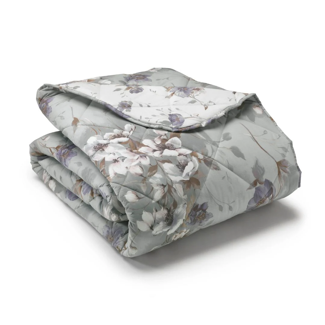 Trapunta In Percalle Bucaneve 80X160 Grigio Mirabello