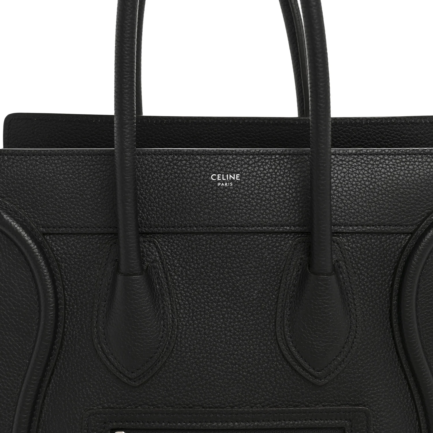 Drummed Calfskin Micro Luggage Black - Top Club