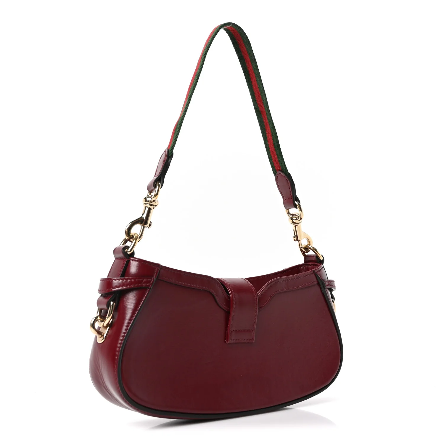 Calfskin Mini Moon Side Shoulder Bag Rosso Ancora - Top Club