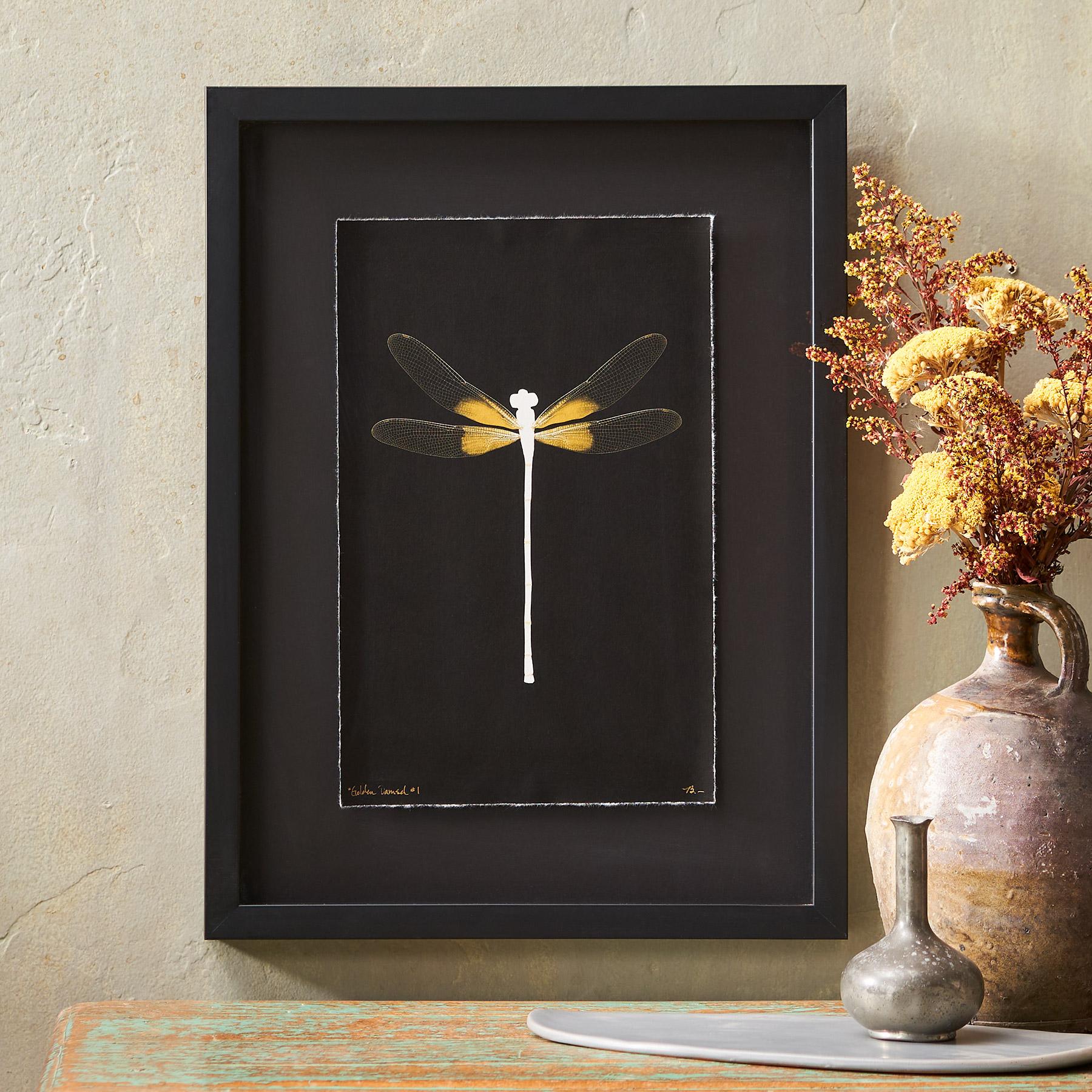 Golden Damselfly Negatives Print - Sundance Living