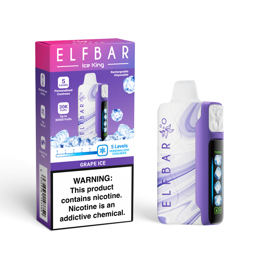 ELF BAR ICE KING 30K Rechargeable Disposable Vape (All Flavours)