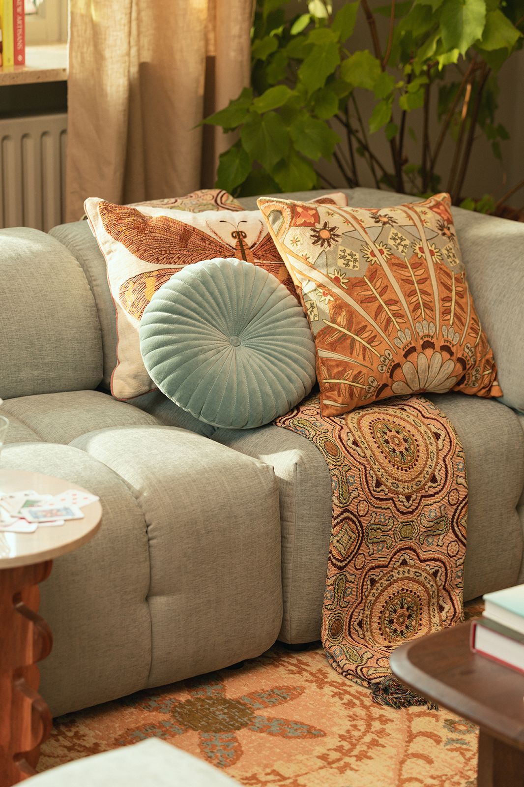 Multicolour sprei met print (200X250 cm)