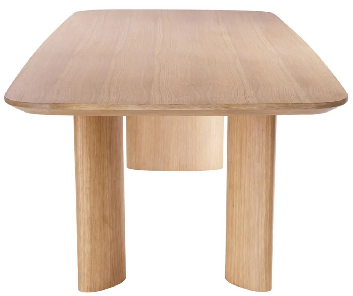 Luxury dining table natural colors 241 x 109.5 x H. 77 cm - Rectangular solid wood kitchen table - Dining room furniture - Kitchen furniture - Luxury furniture - Luxury furnishings